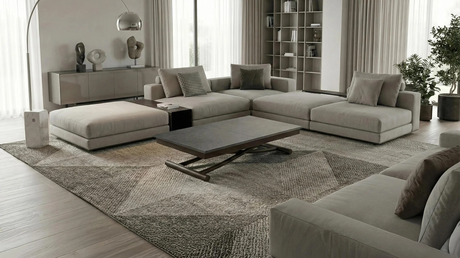 Sesamo transformable coffee table by Easyline