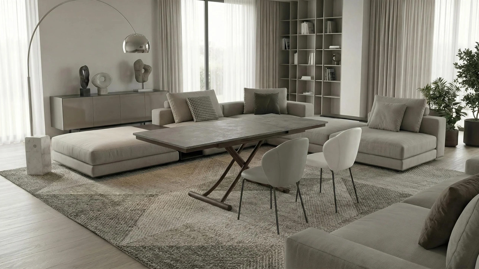 Sesamo transformable coffee table by Easyline