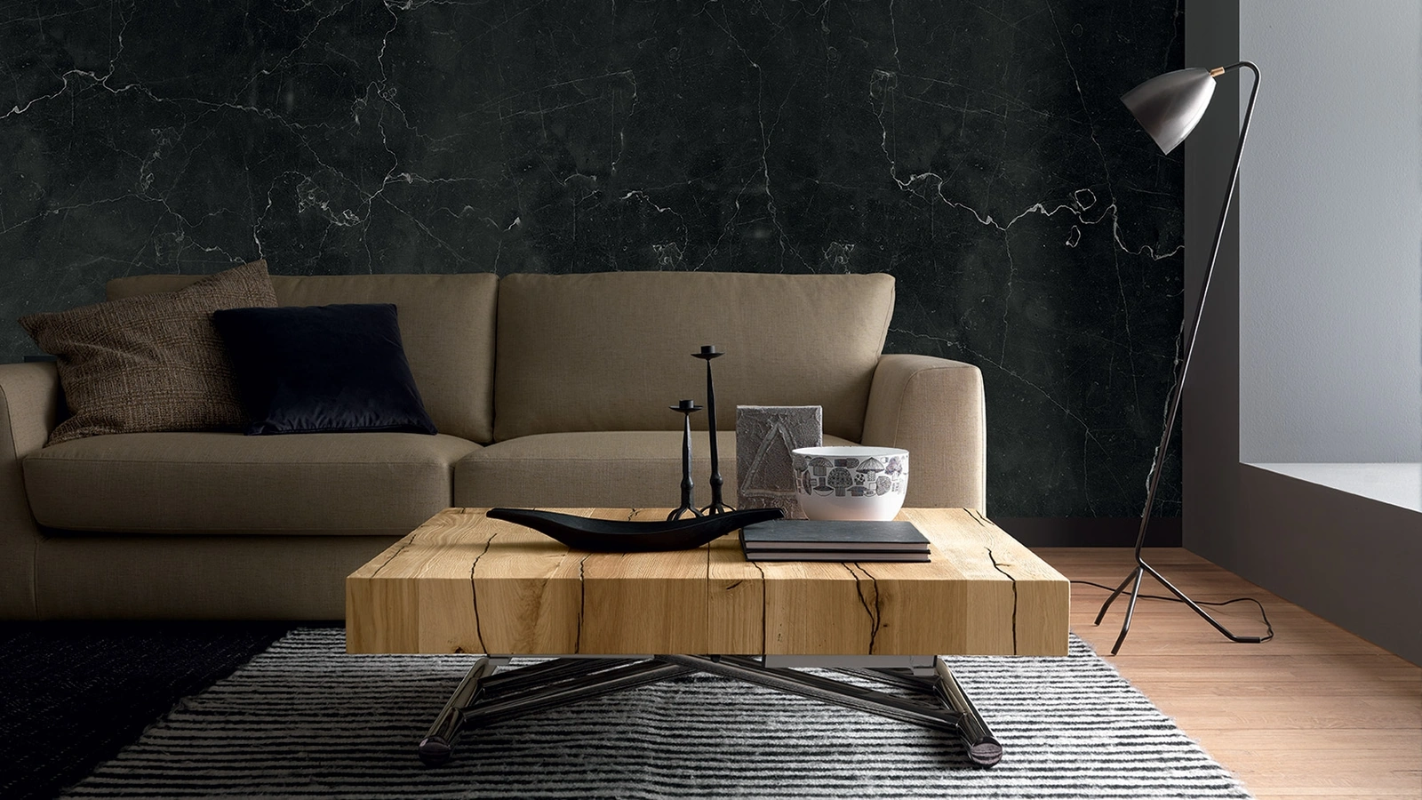 Convertible table with wooden top Tavoletto by Altacom