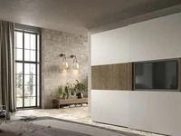 Wardrobe with sliding doors Brunale TV S159 by Moretti Compact Day Night