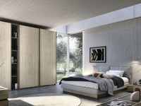 Wardrobe with 2 sliding doors and a side hinged module Quadro Steel Plan 90 by S75