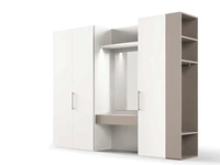 Wardrobe with swing doors Utility Libeccio U452 by Moretti Compact Day Night