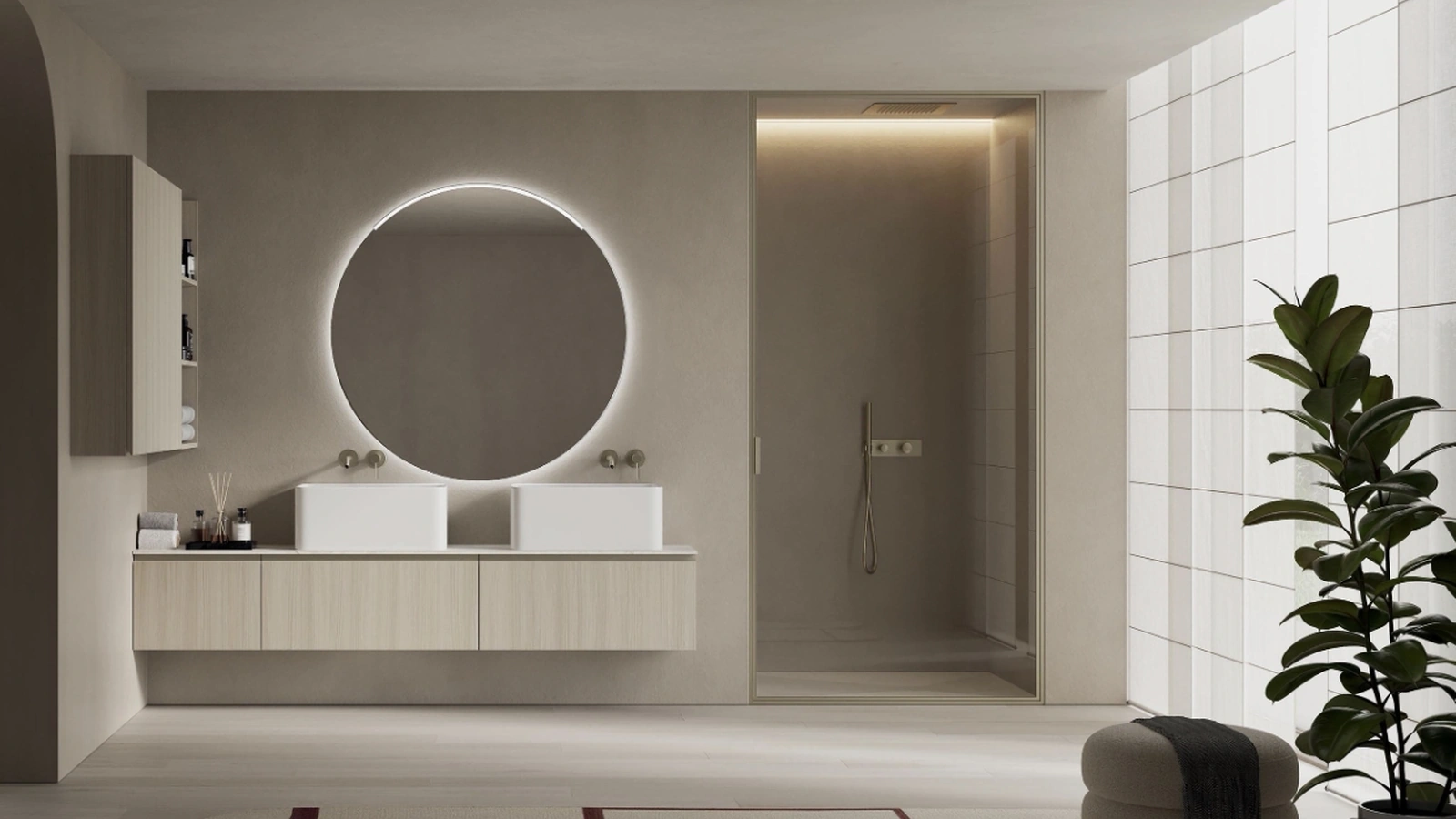 INK NK005 Wall-Mounted Bathroom Cabinet by Compab