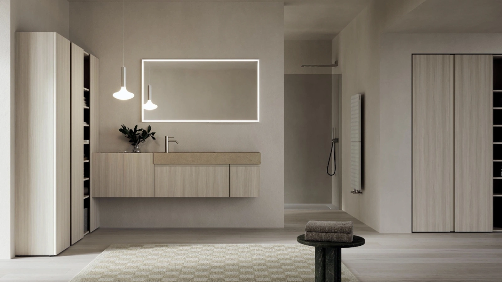 Suspended Bathroom Cabinet INK NK009 by Compab