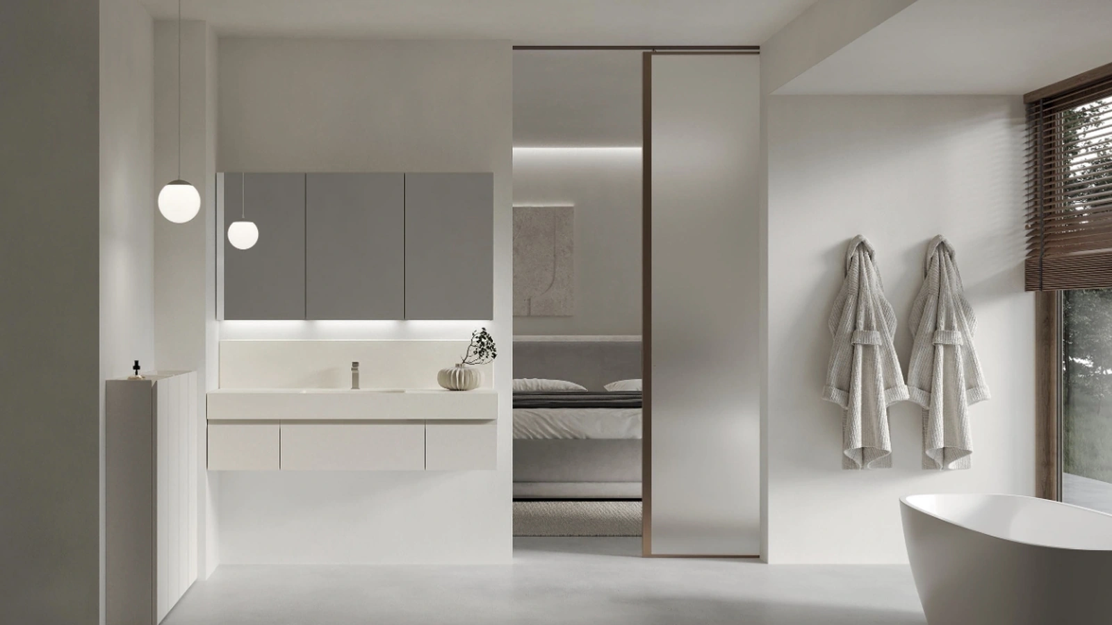 Suspended Bathroom Cabinet INK NK014 by Compab