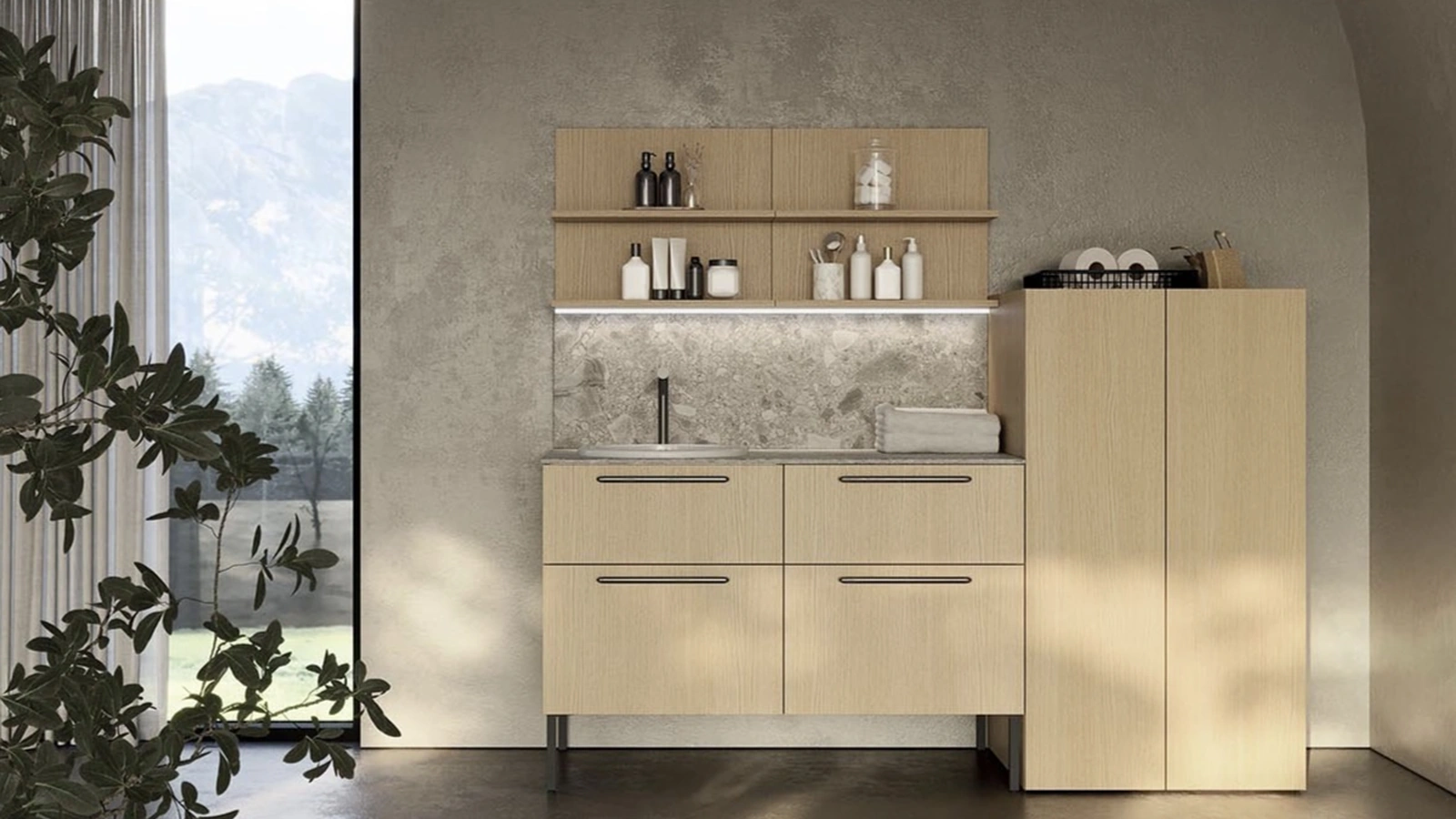 LAB+ LD001 Bathroom Cabinet by Compab