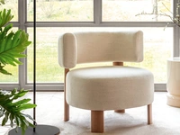 Glen upholstered armchair by Calligaris