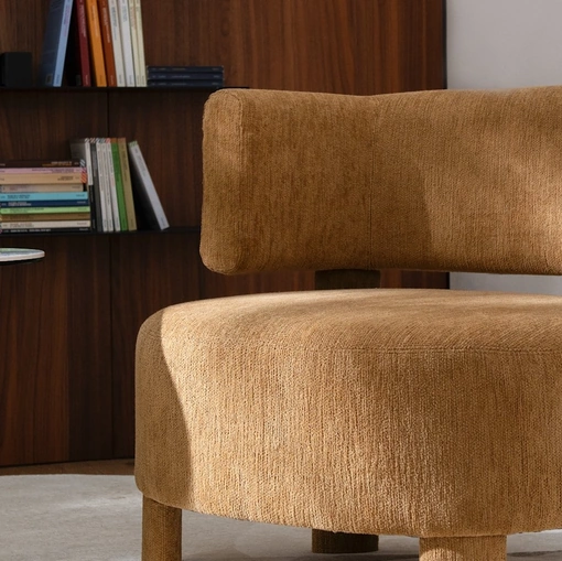 Armchair upholstered in Glen Soft fabric by Calligaris