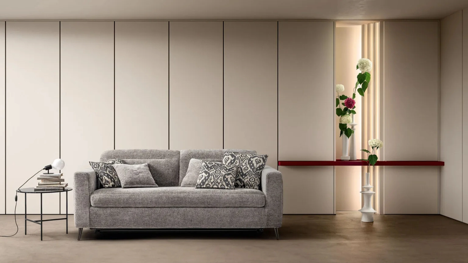 Linear Ghost sofa bed by Samoa