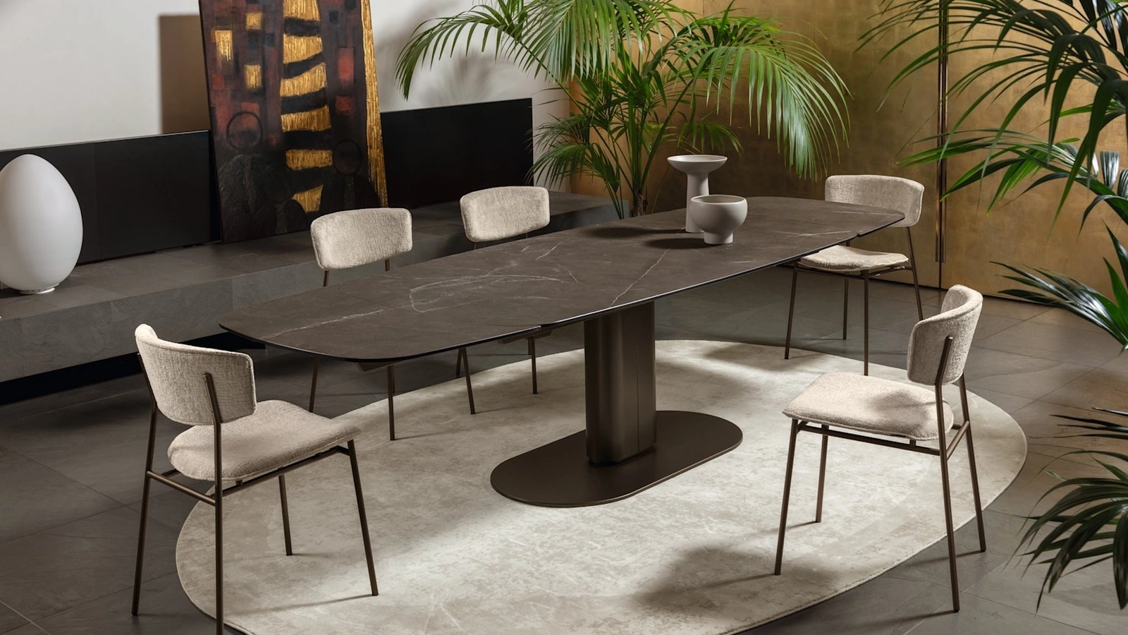 Fifties fabric chair by Calligaris