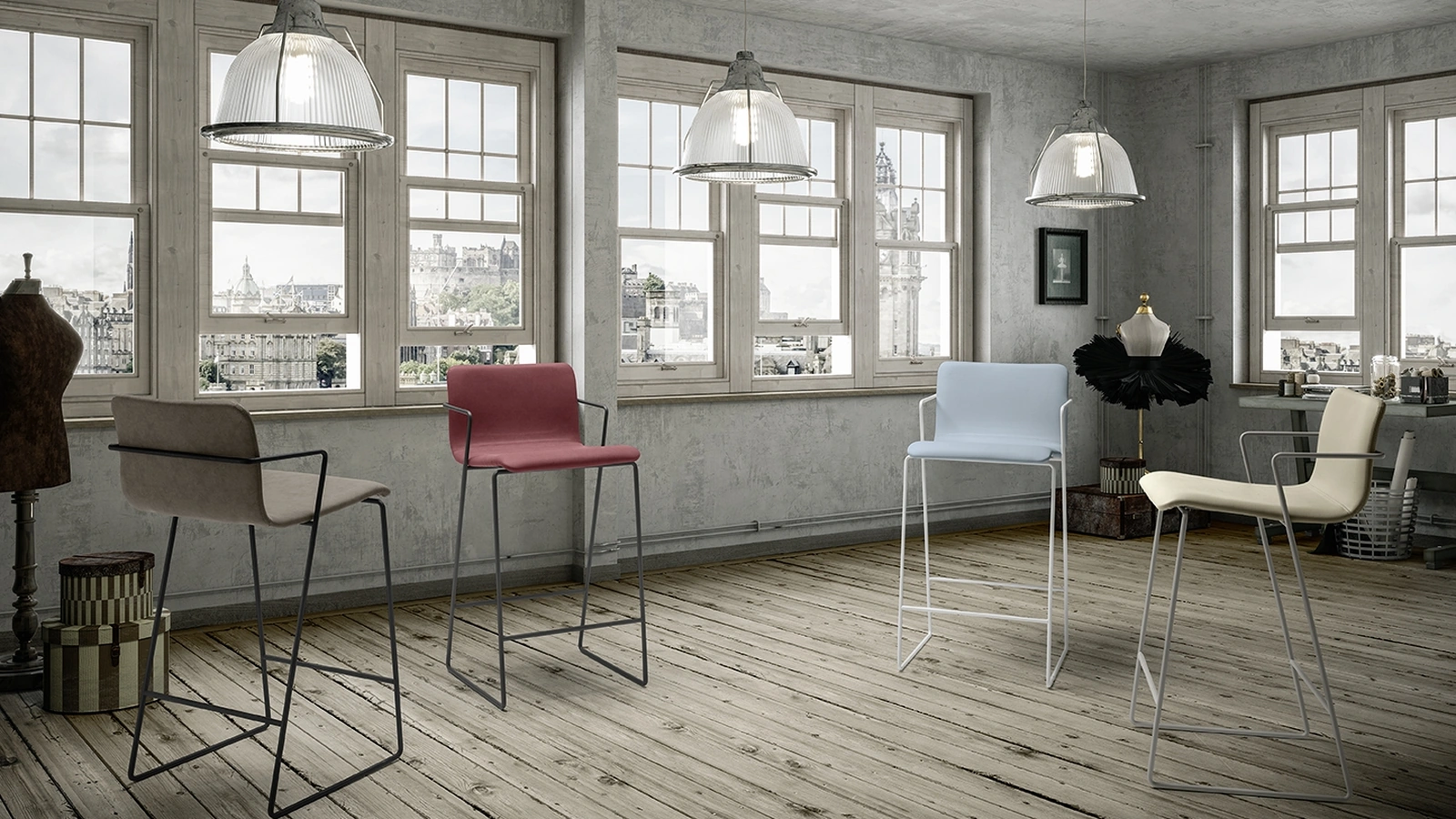Fluid/C Stool by Zamagna