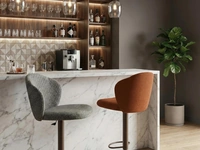 Koss and Ikon upholstered stools by Easyline