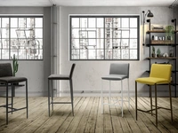 Memphis Atelier Stool in fabric or faux leather by Zamagna