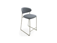Upholstered fabric stool Sled/C by Zamagna