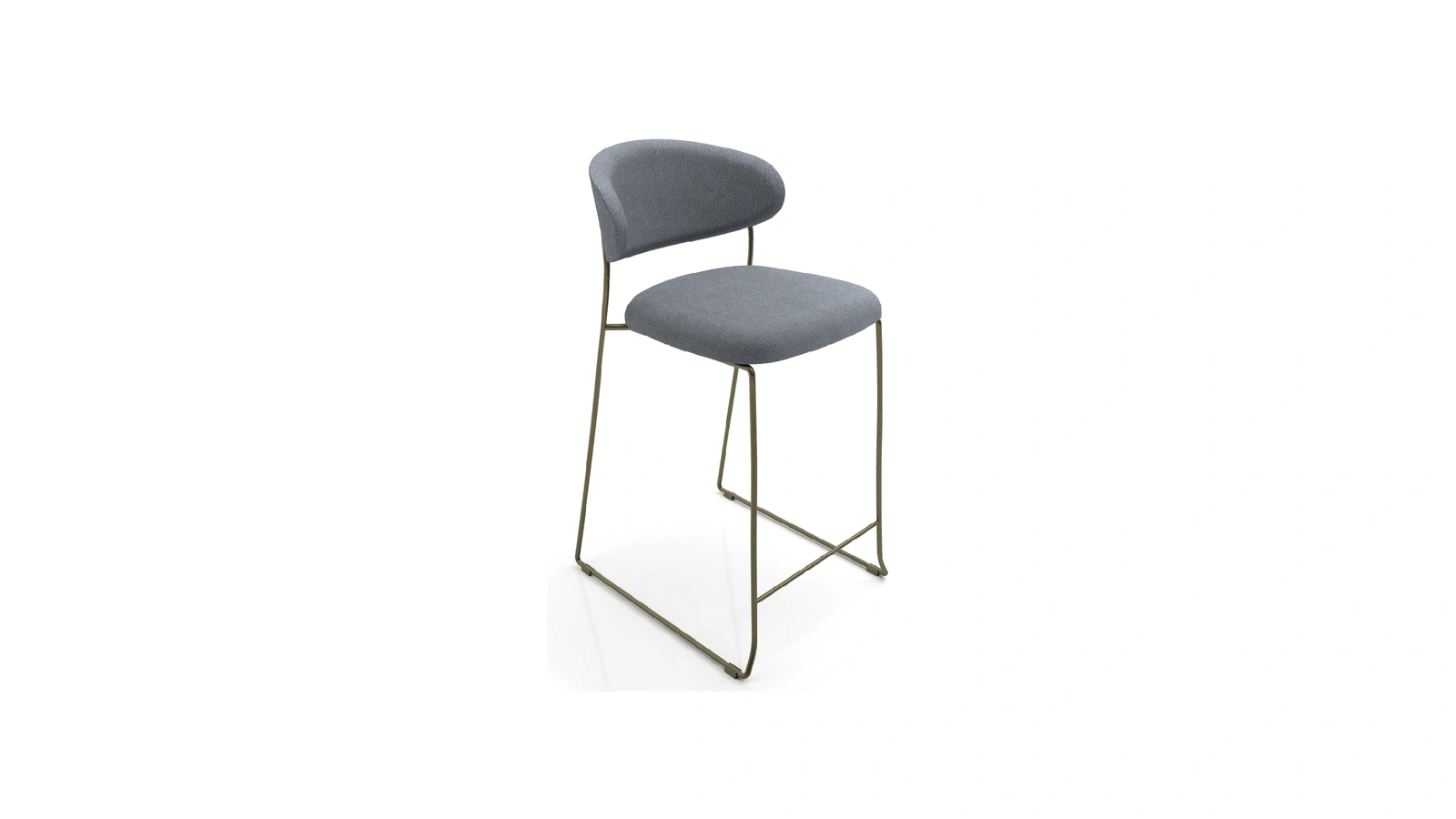 Upholstered fabric stool Sled/C by Zamagna