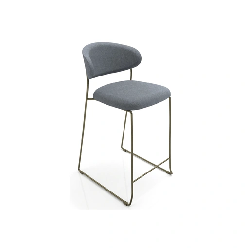 Upholstered fabric stool Sled/C by Zamagna