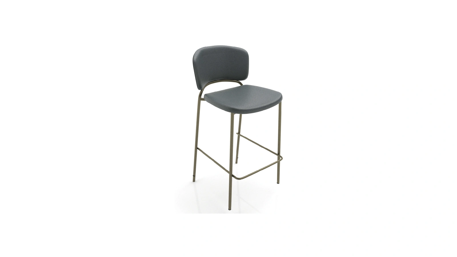 Sunrise/C leather stool by Zamagna
