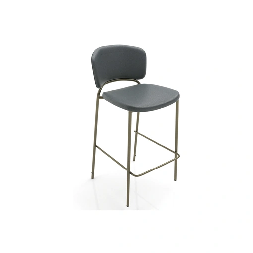Sunrise/C leather stool by Zamagna