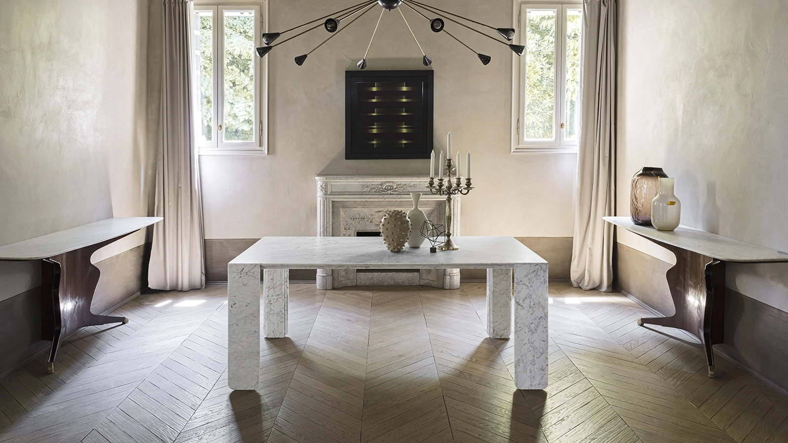 Corinto marble table by Pianca