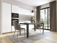 Diamond extendable table in anthracite cement laminate by Zamagna