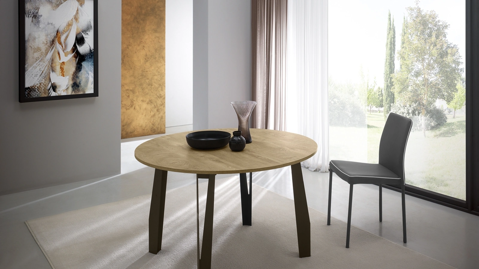 Jet round table by Zamagna