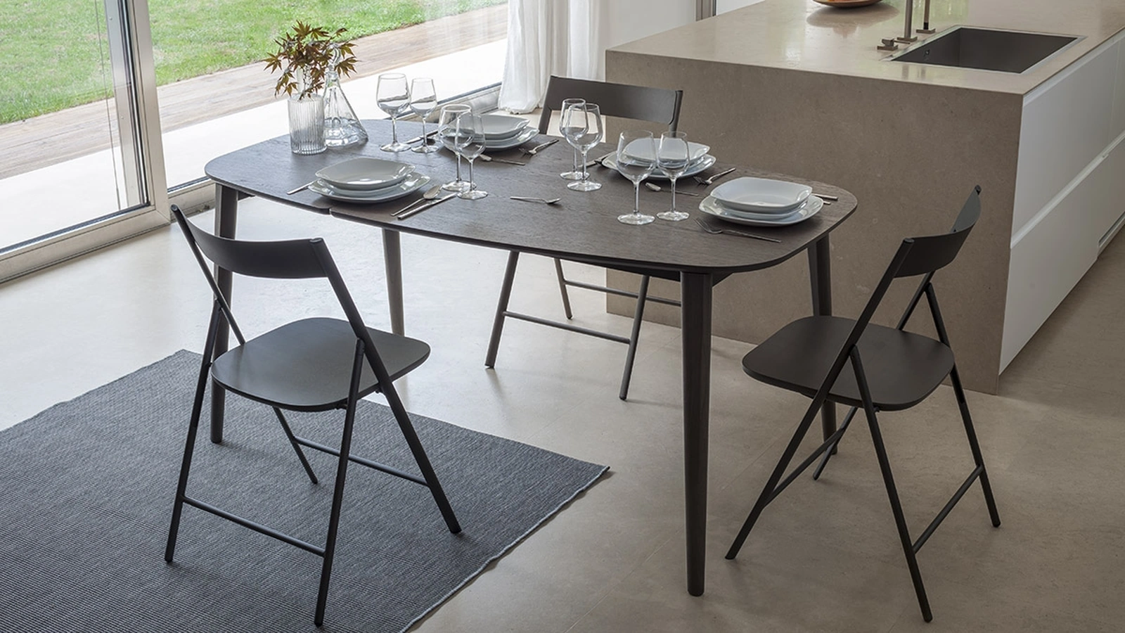 Extendable table made of wood with internal book extension Ribot Wood by Altacom