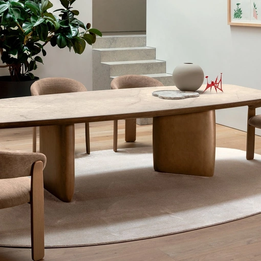 Riverstone ceramic table by Calligaris