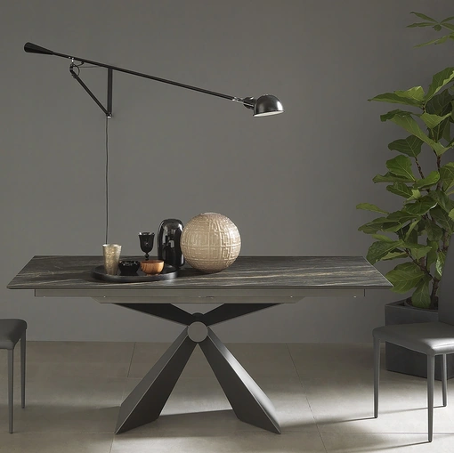 Extendable table with ceramic top Sintesi by Altacom