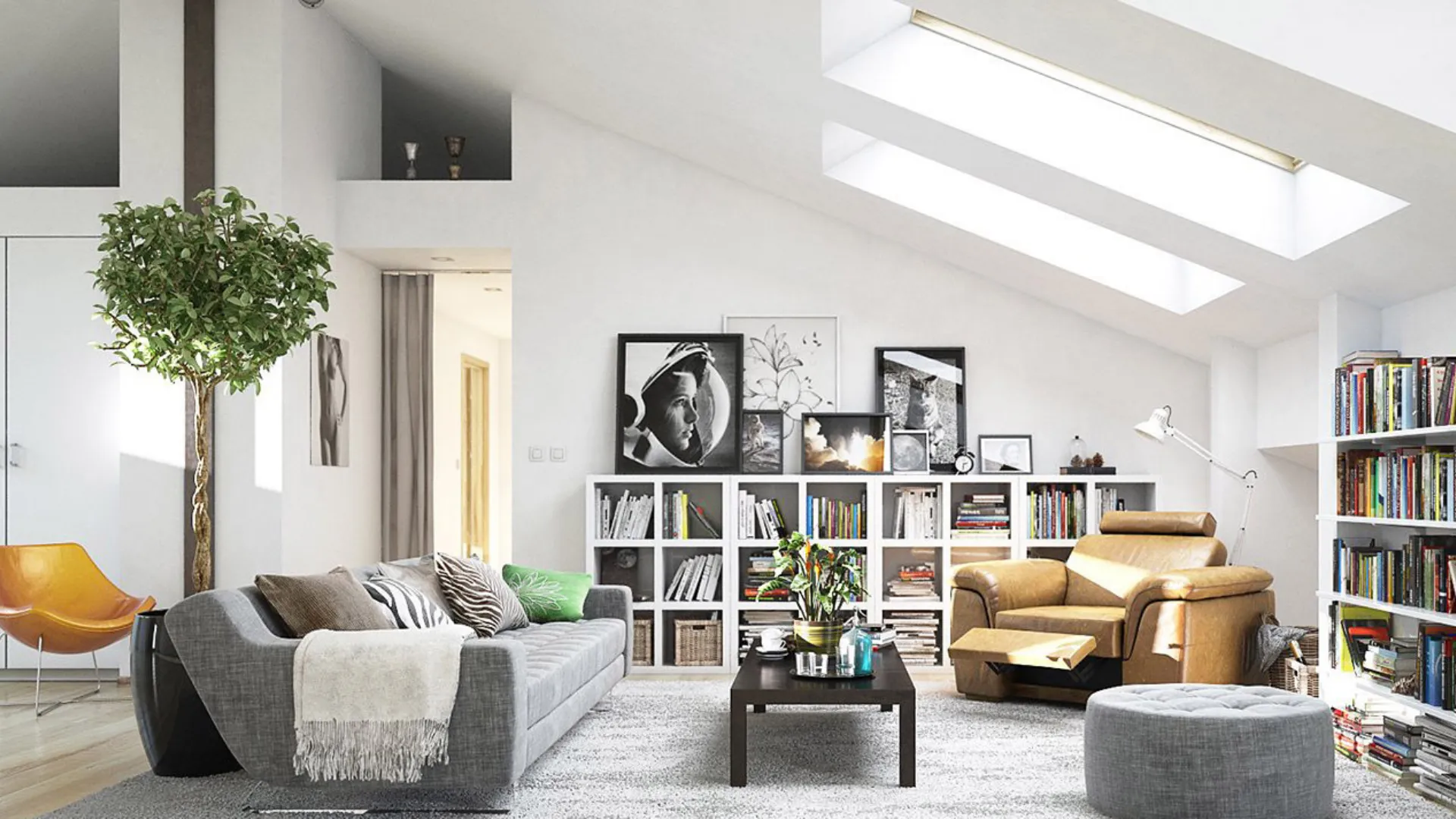 library in the attic