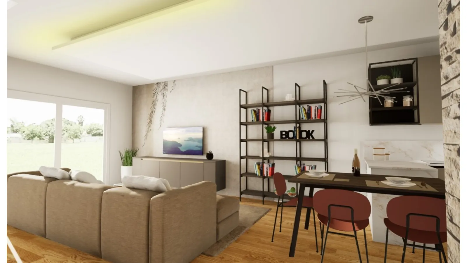 Rusconi free-standing bookcase