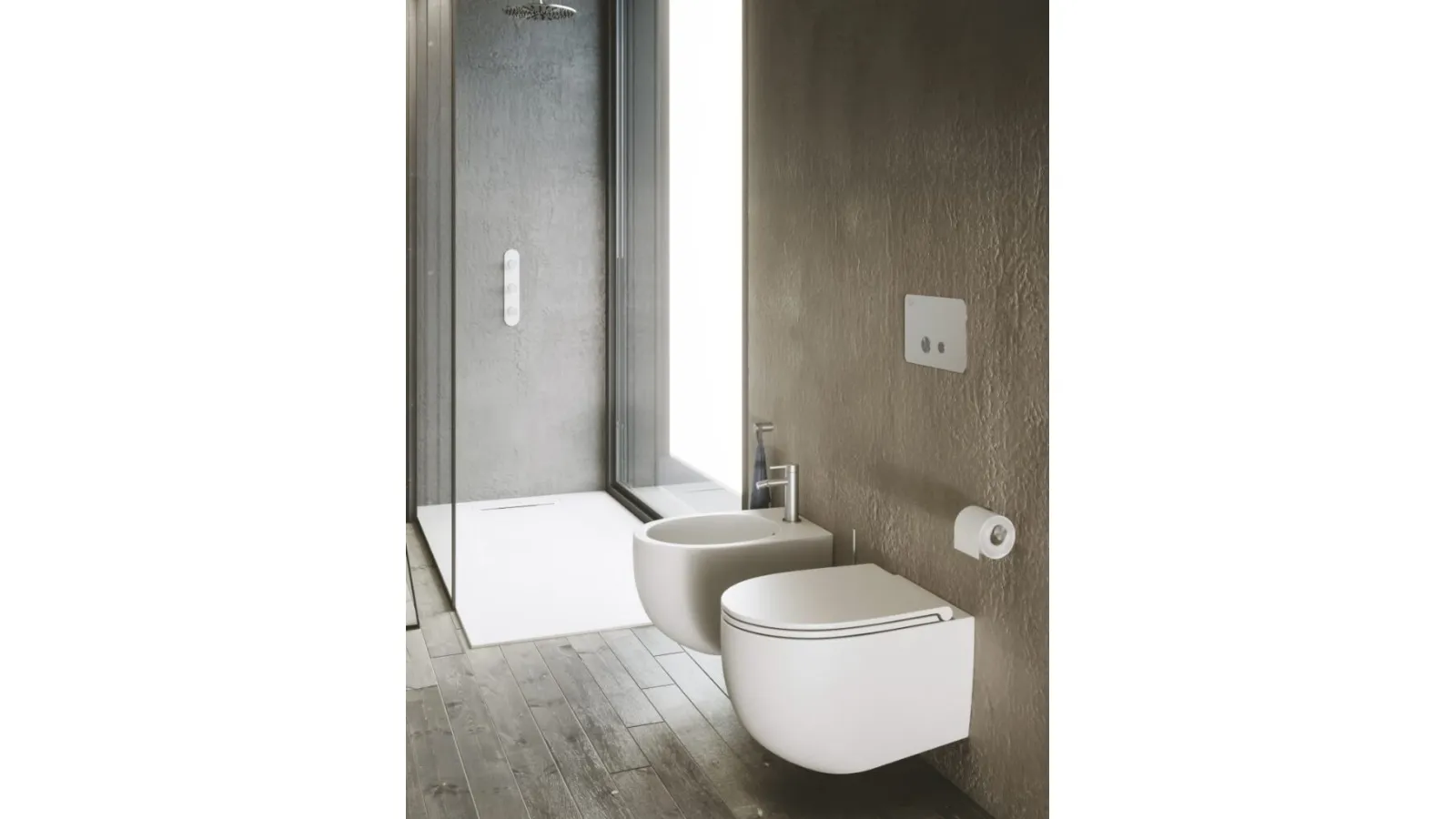 suspended sanitary ware for small bathroom