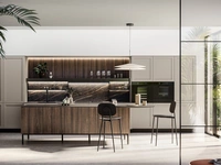 Modern Kitchen with Alma 01 Island in PET and Laminate by Arredo3