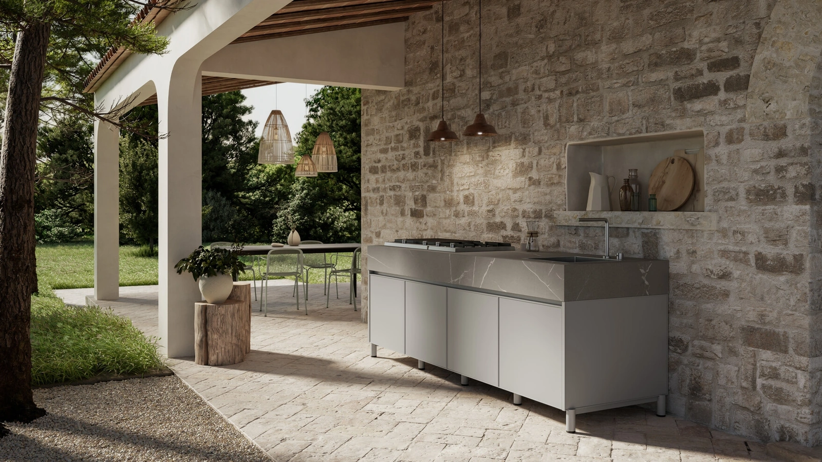 Modern Aluminum Aura Kitchen by Arredo3