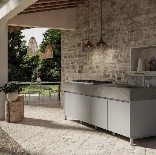 Modern Aluminum Aura Kitchen by Arredo3