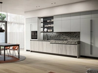 Cloe 02 Modern Linear Kitchen in Laminate and Lacquered by Arredo3