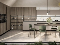 Cloe 04 Modern Corner Kitchen in Lacquered and Laminate by Arredo3