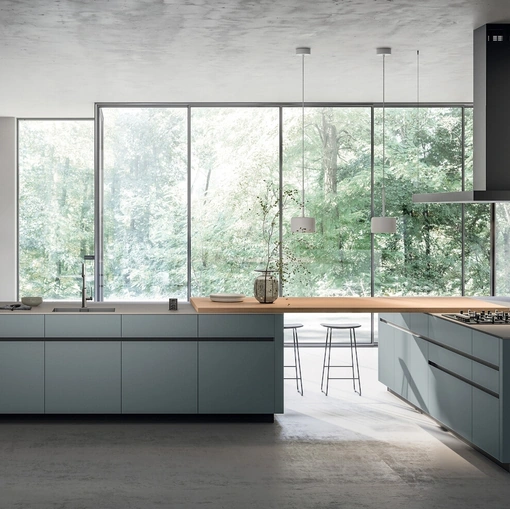 Modern Kitchen with Double Island Glass 02 by Arredo3