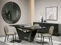 Altea mirror with wavy glass frame by Target Point