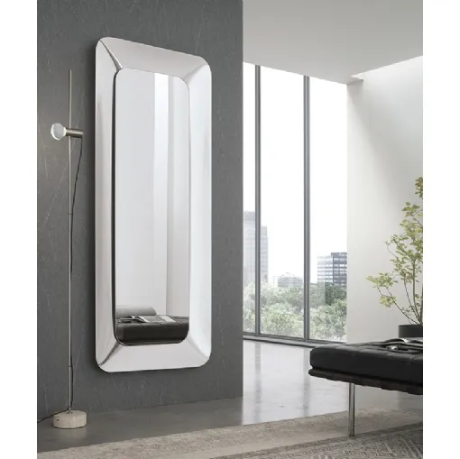 Mirror with curved glass frame Anubi by Target Point.