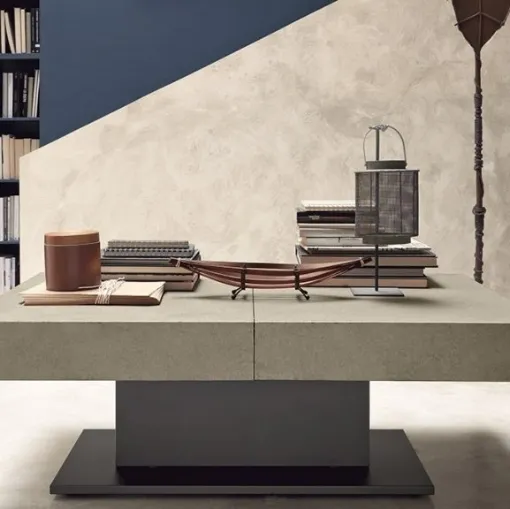 Transformable coffee table with Ares Fold laminate top by Altacom