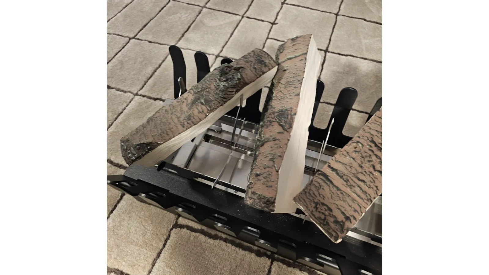 Bioethanol fireplace insert for wood-burning fireplace.