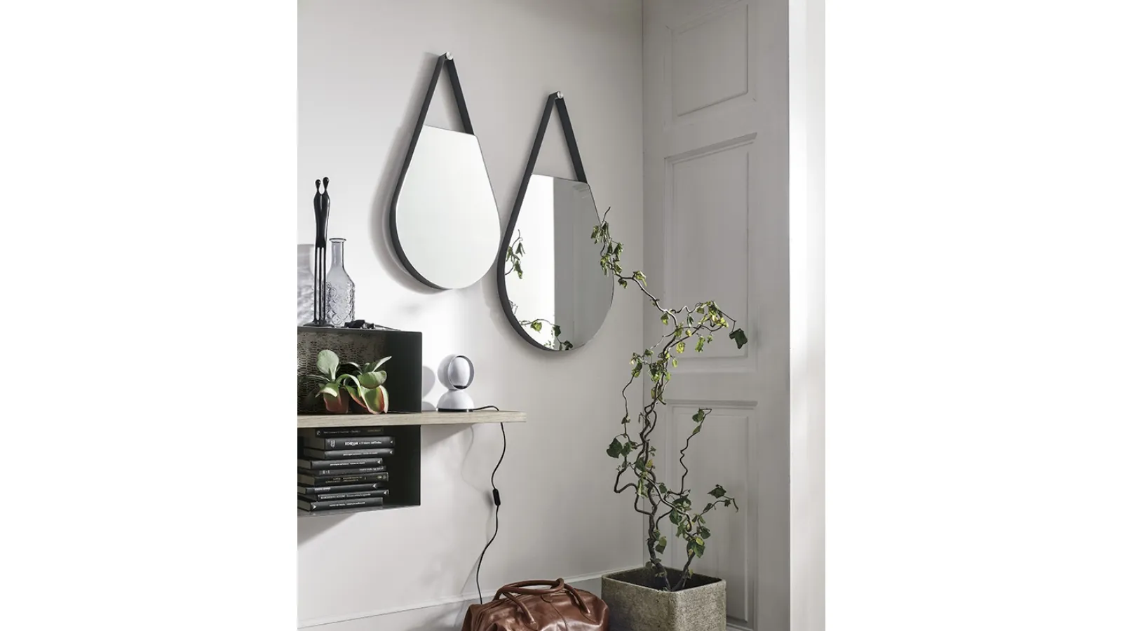 Modern Drops mirrors with metal frame by Target Point.