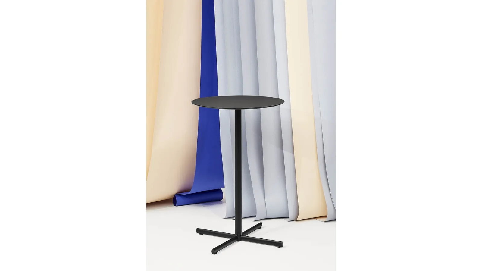 Feluca Table 4 Stars laminated side table with steel base by Infiniti.