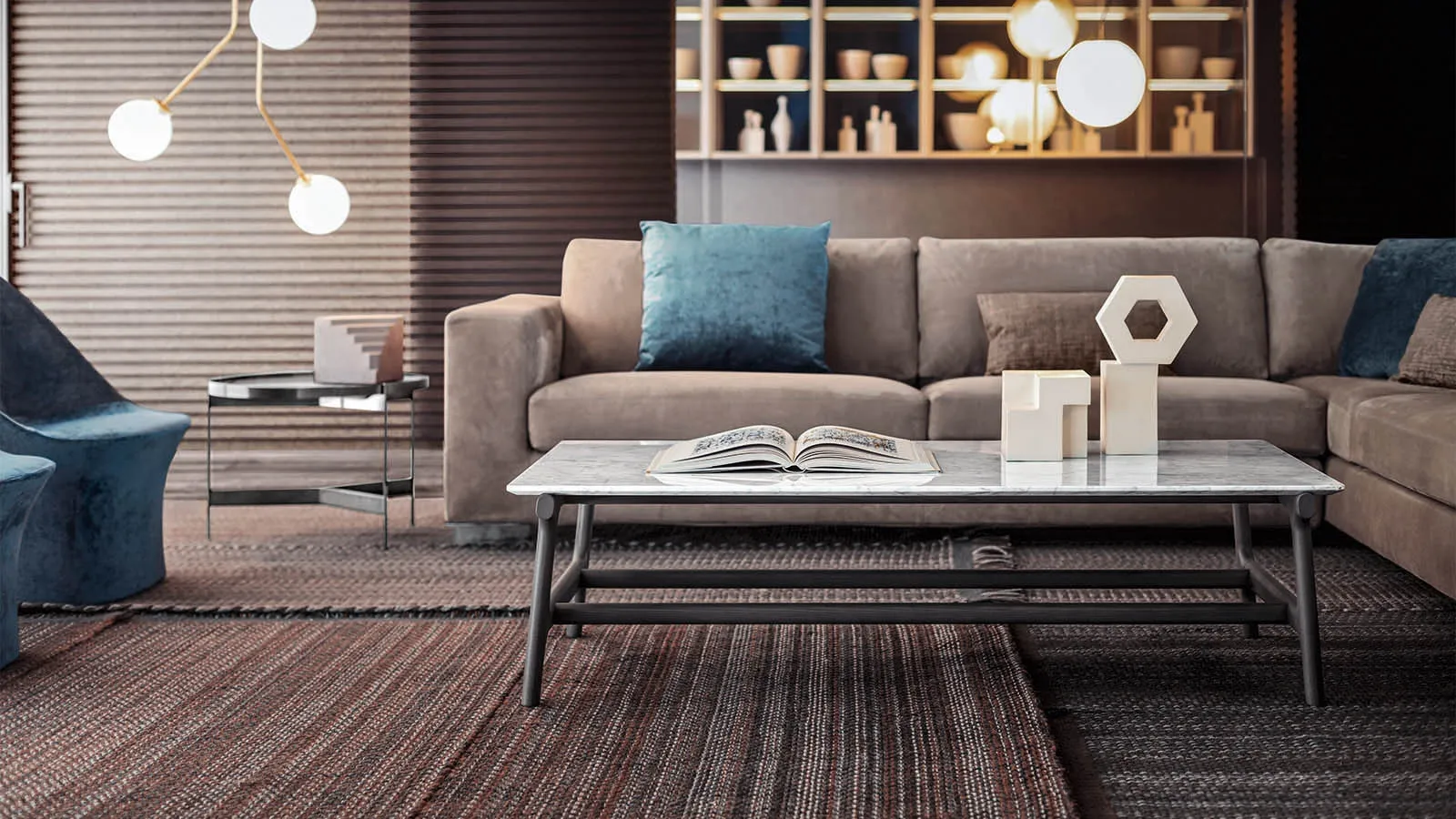 Fushimi marble coffee table by Pianca