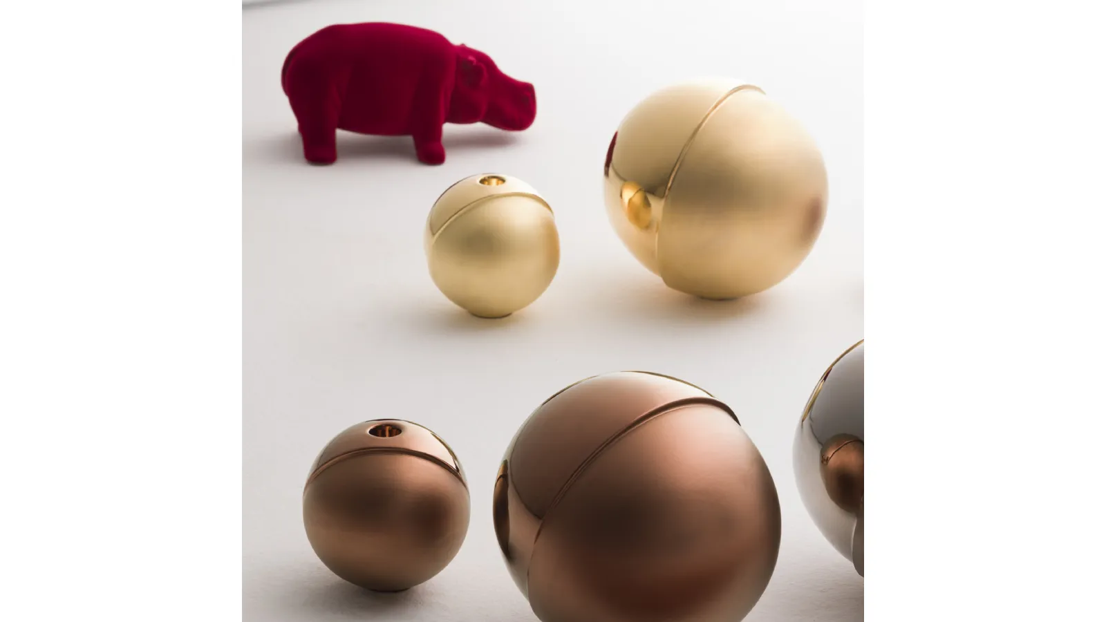 Half Candle ceramic plated candle holder by Adriani and Rossi.