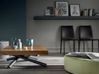 Transformable side table with square wooden top Levante by Altacom