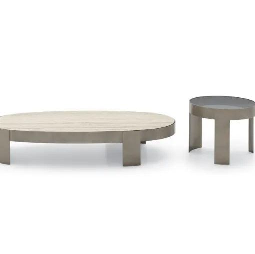 Mekki marble or glass side tables by Ditre Italia