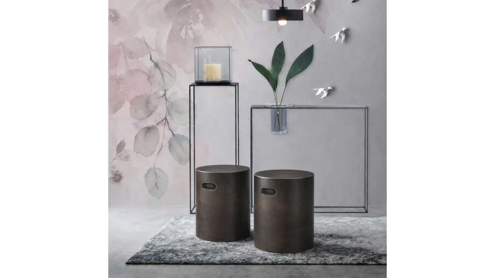 Nappe Pouf in porcelain stoneware by Adriani and Rossi