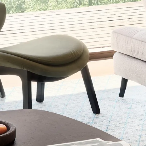 Lazy fabric pouf by Calligaris