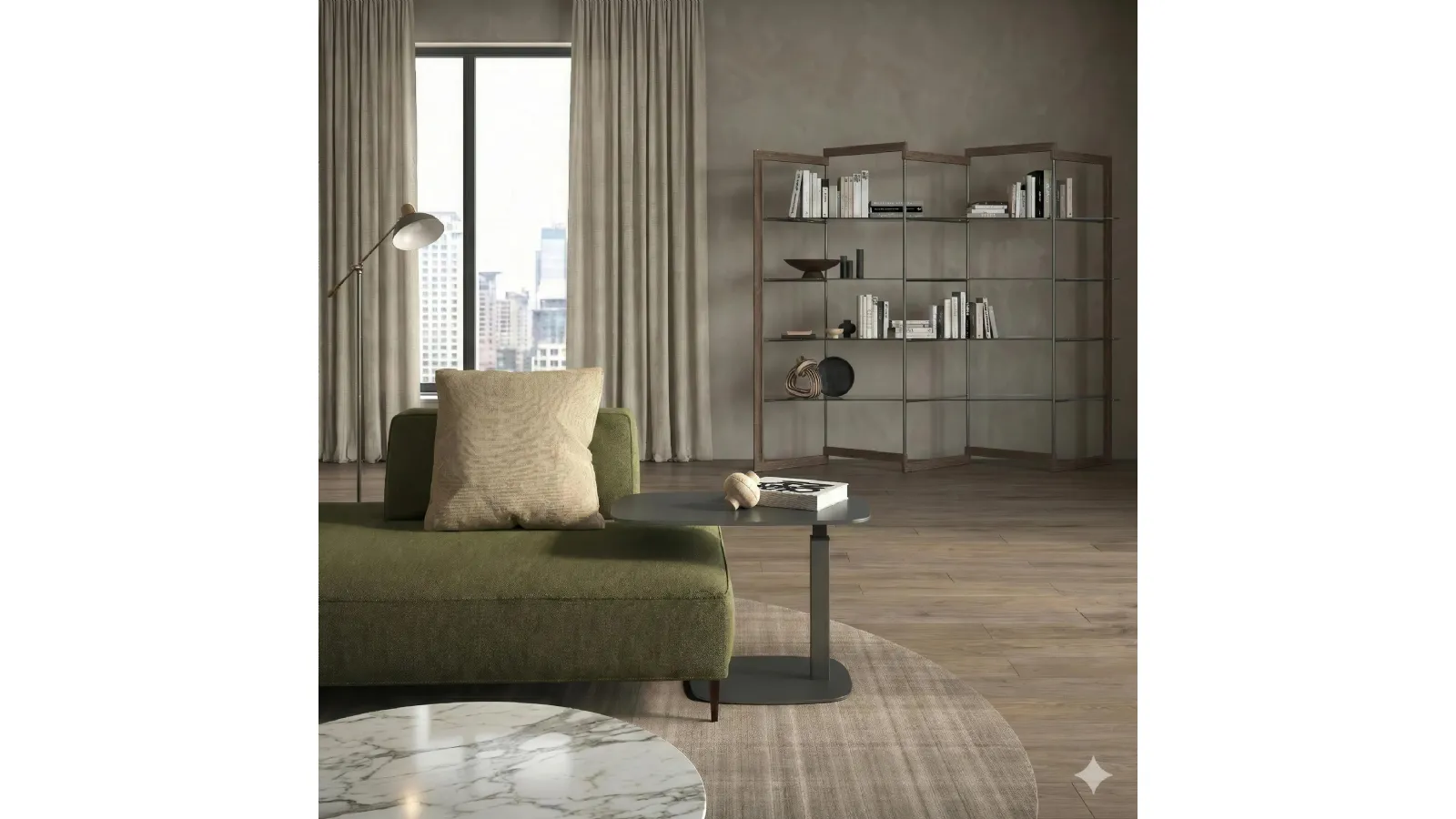 Servus metal side table by Easyline